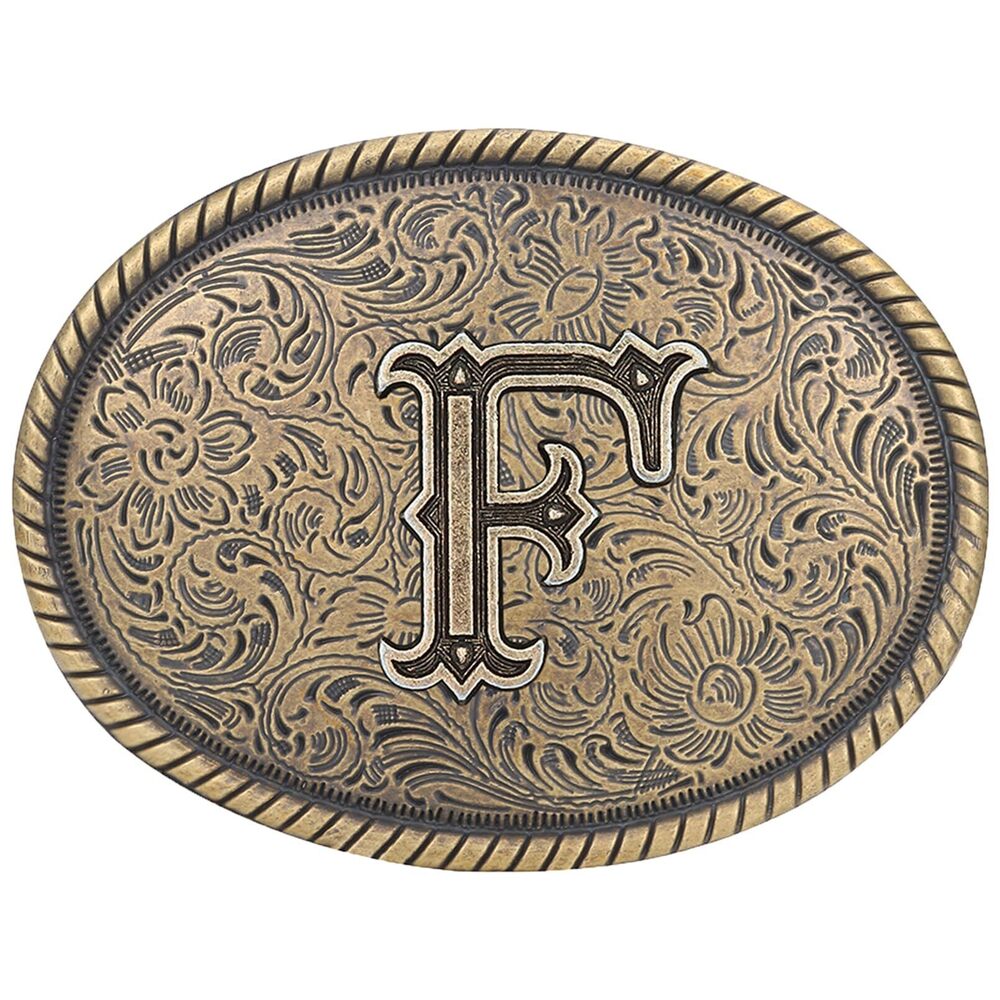 7409 Western Belt Buckle - Initial Letter ABCDJRM to Z Cowboy Belt Buckles